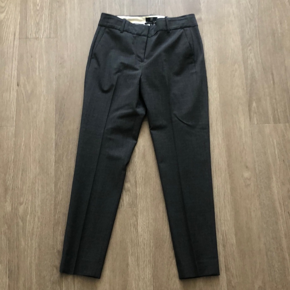 J Crew Cameron Slim Crop Pant Heather Coal Size 6 Tall